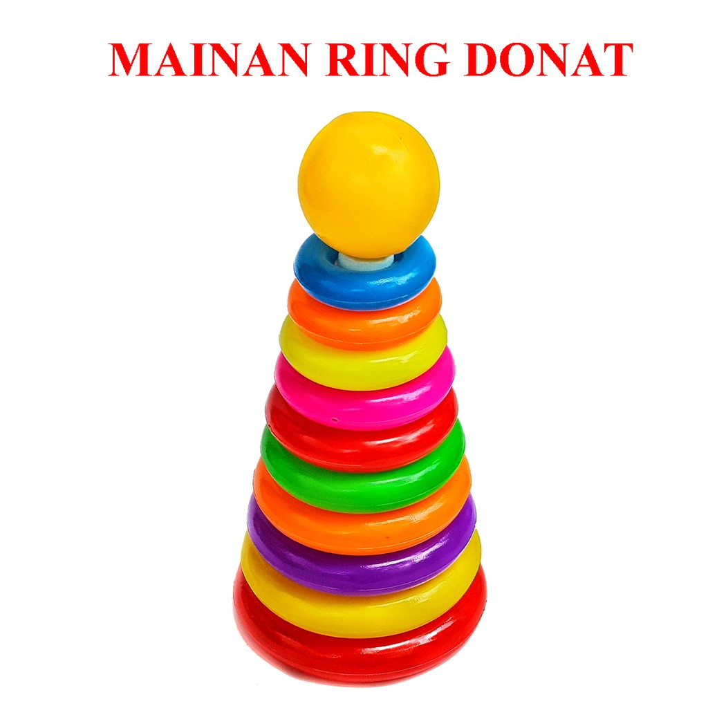 MAINANKEI MAINAN EDUKASI ANAK MAINAN RING DONAT SUSUN MAINAN MENYUSUN RING