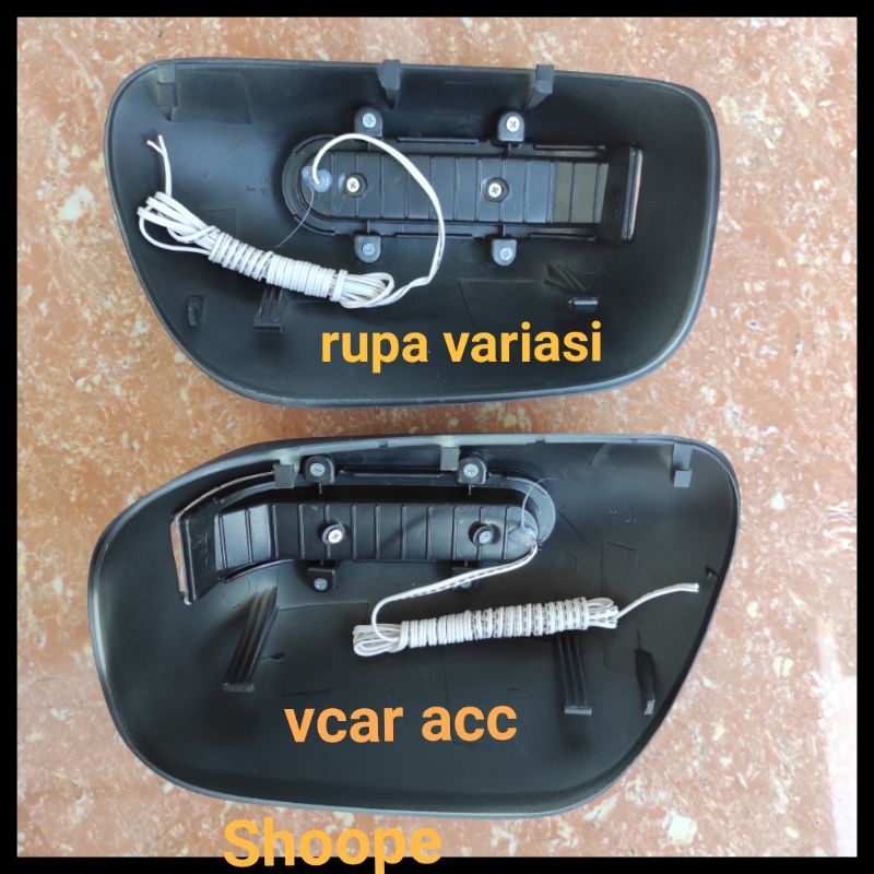 TUTUP cover spion lampu toyota avanza lampu 2004 sampai 2011 hitam doff xenia 2010 2009 2008 2007 2006 2005  + sen SEIN running model ganti copot orisinil vvti tipe G