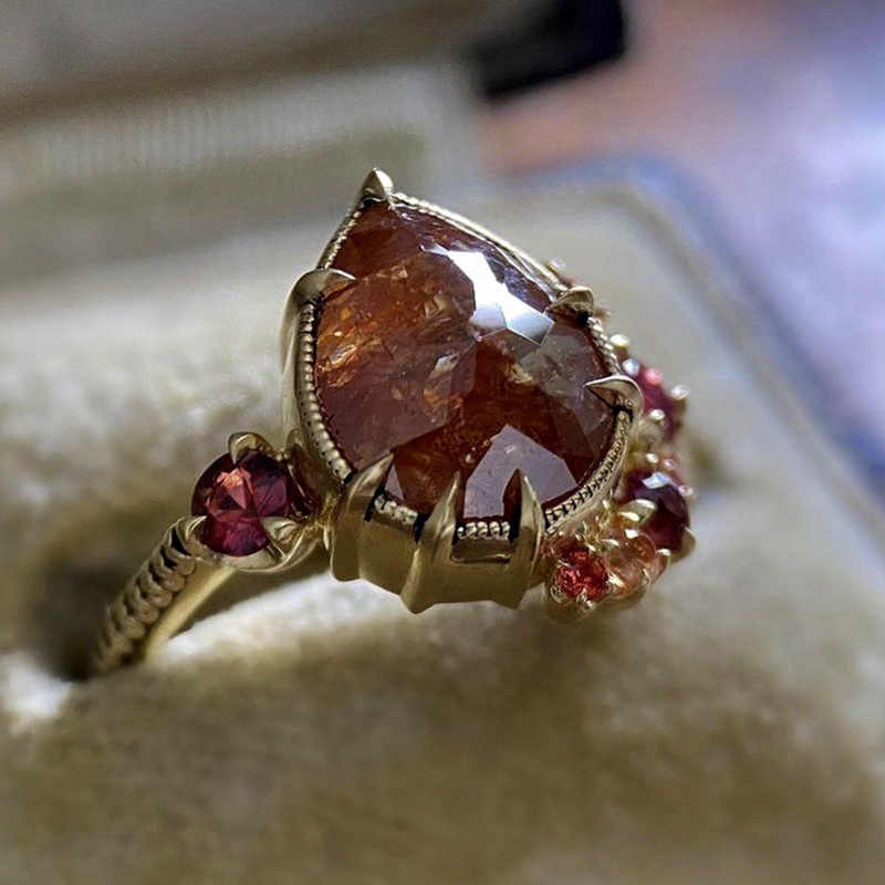 Fancyqube Cincin Emas Besar Bahan Resin Gaya Turki Dubai Untuk Wanita