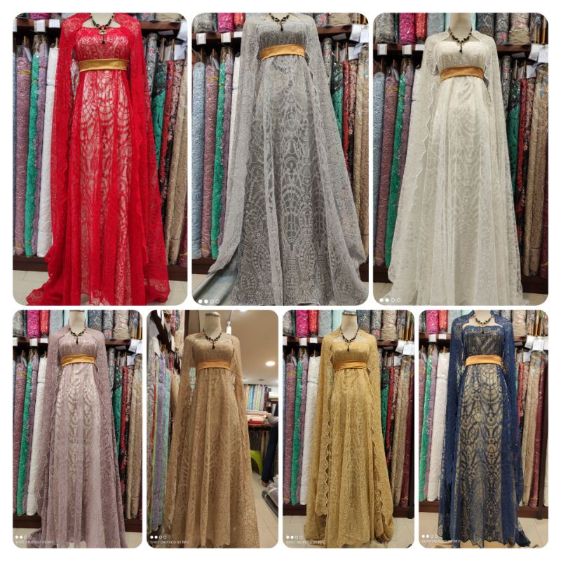 Kain Lace Chantily Halus Brokat Katun Impor