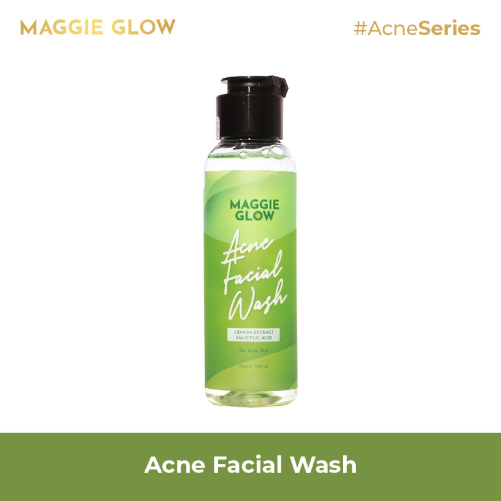 Maggie Glow Acne facial Wash 60ml Membantu Merawat Kulit Berjerawat, Wajah Segar & Bersih