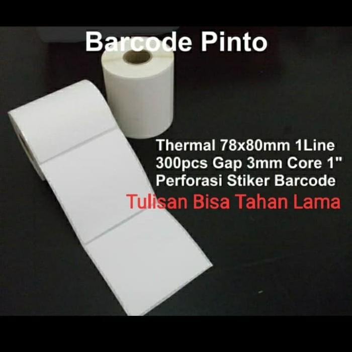 

Termal | Thermal 78X80Mm 1Line 300Pcs Gap 3Mm Core 1" Perforasi Stiker Barcode