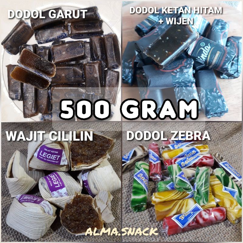 TERMURAH DODOL GARUT 500 GRAM / DODOL KETAN HITAM / DODOL ZEBRA / WAJIT CILILIN