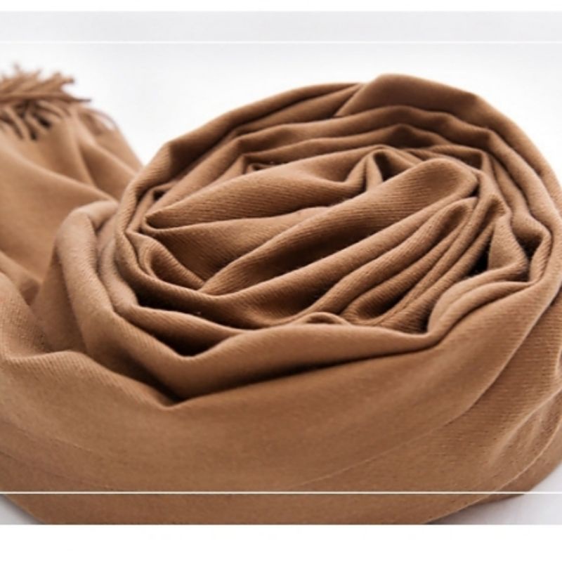 PASHMINA CASHMERE PREMIUM WINTER SUMMER  | PLAIN POLOS IMPORT SELENDANG HANGAT SYAL SCARF SCARVES DINGIN-7