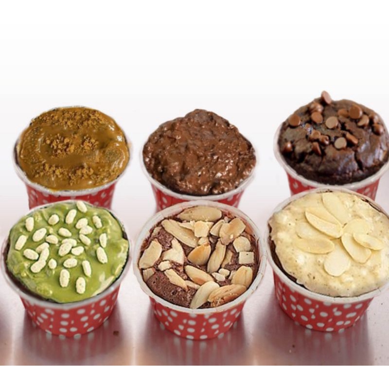 

brownies cup isi 6 mix