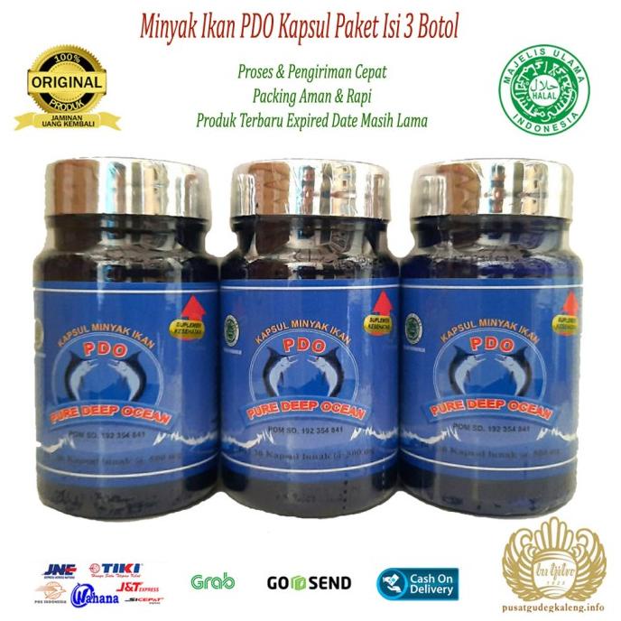 [Promo] Minyak Ikan Pdo - Pure Fish Oil Paket Hemat 3 Botol - Obat Obatan - Medis - Herbal