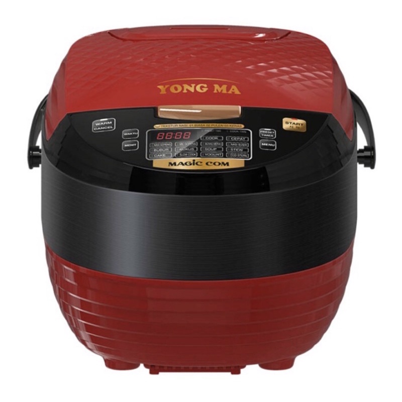 NEW Yong Ma SMC 8027N Magic Com Digital 2 Liter 14 Fungsi Eco Steril RED