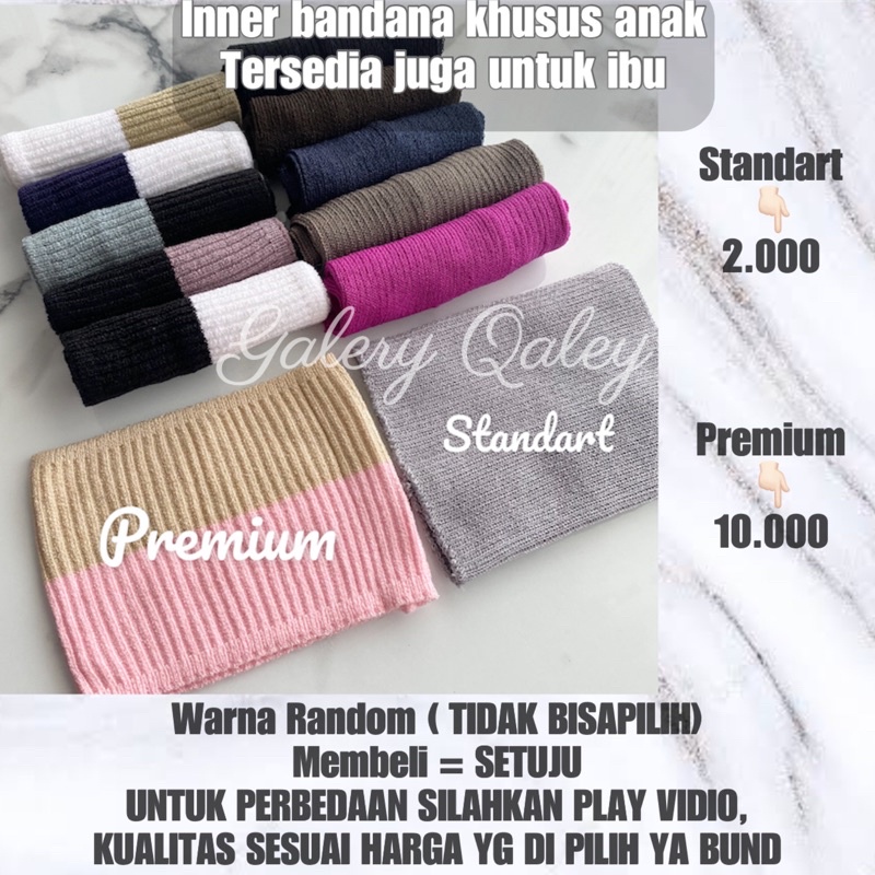 INNER BANDANA ANAK / CIPUT ANAK / INNER HIJAB ANAK / DALEMAN KERUDUNG ANAK / INNER RAJUT / INNER KERUDUNG