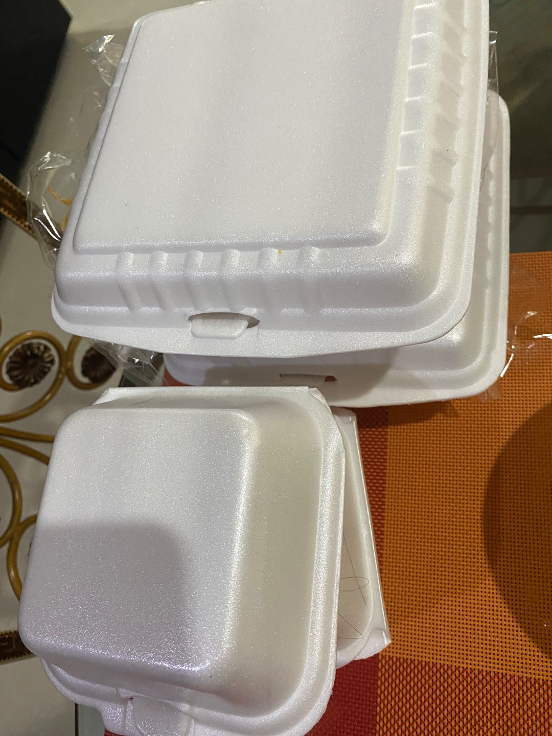 Sterofoam / Styrofoam Burger, French Fries H-01 (khusus Gojek Grab) @50pcs