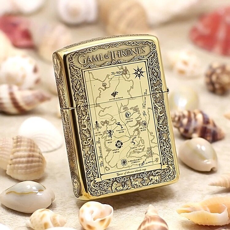 Korek Zippo Grafir Game Of Thrornes Maps Gold Premium