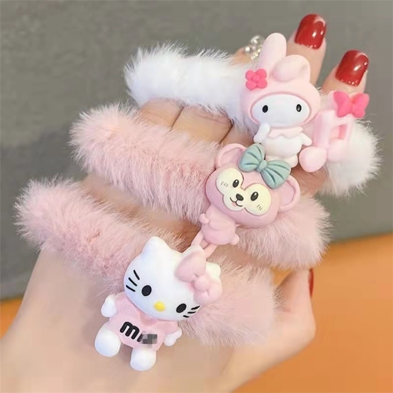 IKAT RAMBUT BEAR RABBIT SCRUNCHY / IKAT RAMBUT KOREA ANAK KECIL BONEKA BERUANG KELINCI / SCRUNCHIEKARET RAMBUT/KUNCIR BULU BONEKA BEAR