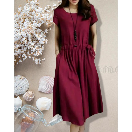 Dress linda / dress kekinian / dress trendy /dress terbaru / dress elfie /terusan