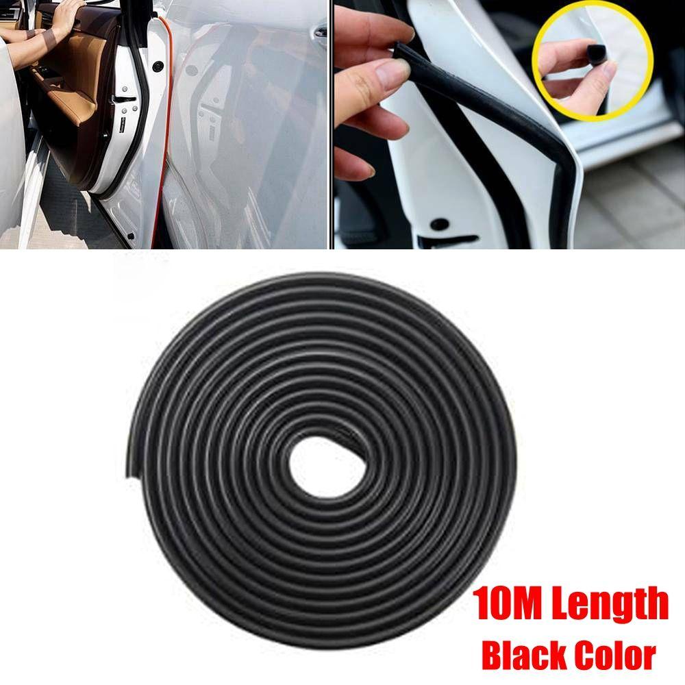 Populer Karet Pinggiran Pintu Mobil Hitam Putih Merah 5M/10M Moulding Strip Anti Tabrak Stiker Kendaraan Anti Gores Untuk Strip Pelindung Pinggiran Karet Mobil Otomatis