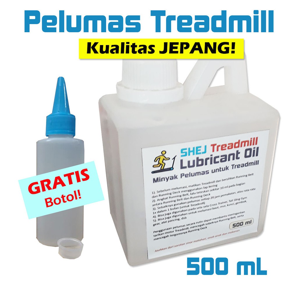 Minyak Pelumas Treadmill (Lubricant Silicone Oil) 500 mL - SHEJ dan Botol Tetes