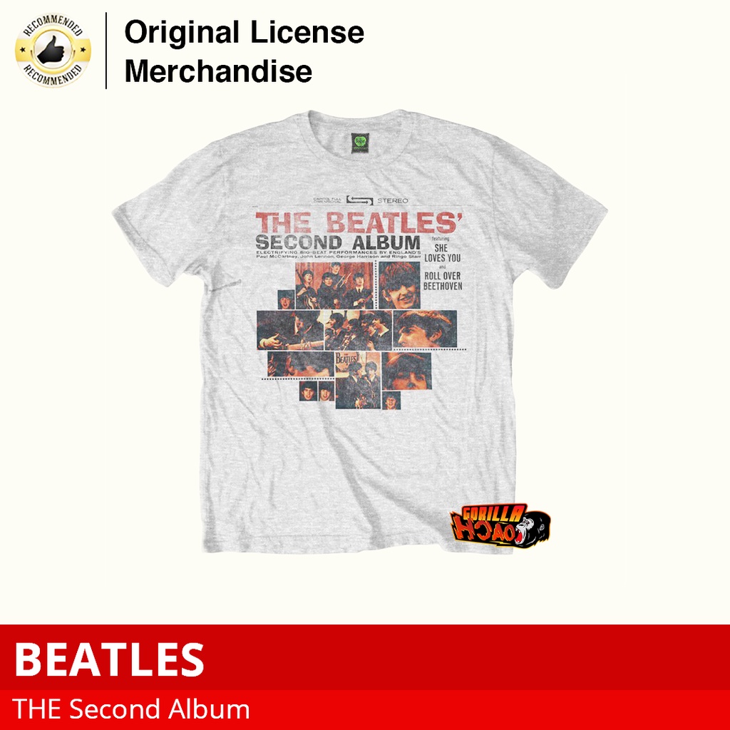 BEATLES, THE Second Album Grey Kaos Band Musik Pop Rock Original Official Licensed