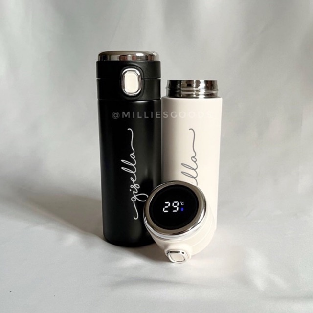 Tumbler Custom Laser GRAFIR - [[Harga SATUAN]] kado unik cocok untuk kado / couple - botol termos - FREE CUSTOM NAMA - tumbler LED, sakura, niagara, peas tumbler, tumbler sport, tumbler bowling - botol minum-1