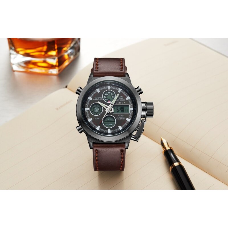 JAM TANGAN PRIA BIDEN 0031 FASHION SPORT KLASIK ANTI AIR LEATHER KULIT