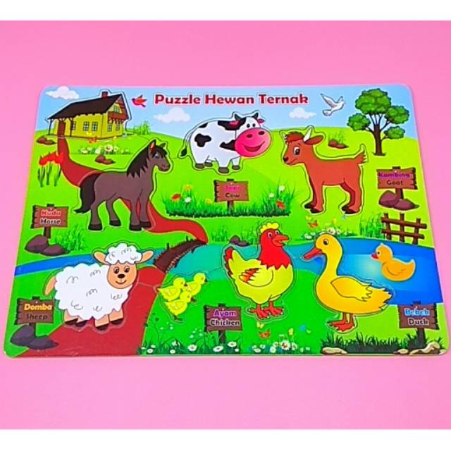 Puzzle Hewan Ternak Jual Murah Grosir Mainan Edukasi 