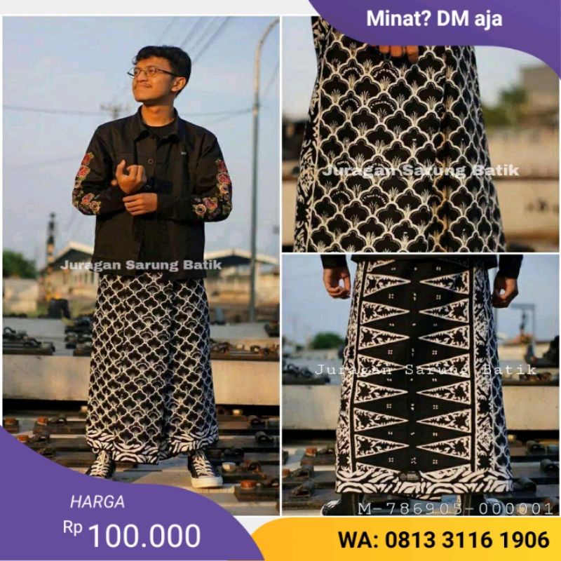 SARUNG BATIK MOTIF TITI KOLOMONGSO KHAS PEKALONGAN IANC-131VariasiPutih, Biru, Cokelat, Hijau, Merah