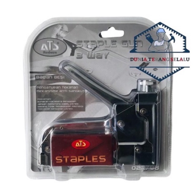 Staple Gun Tacker ATS 3way 4-14mm / Tembakan Staples bisa u 3 macam isi (Stapler Hekter Heckter Jok)