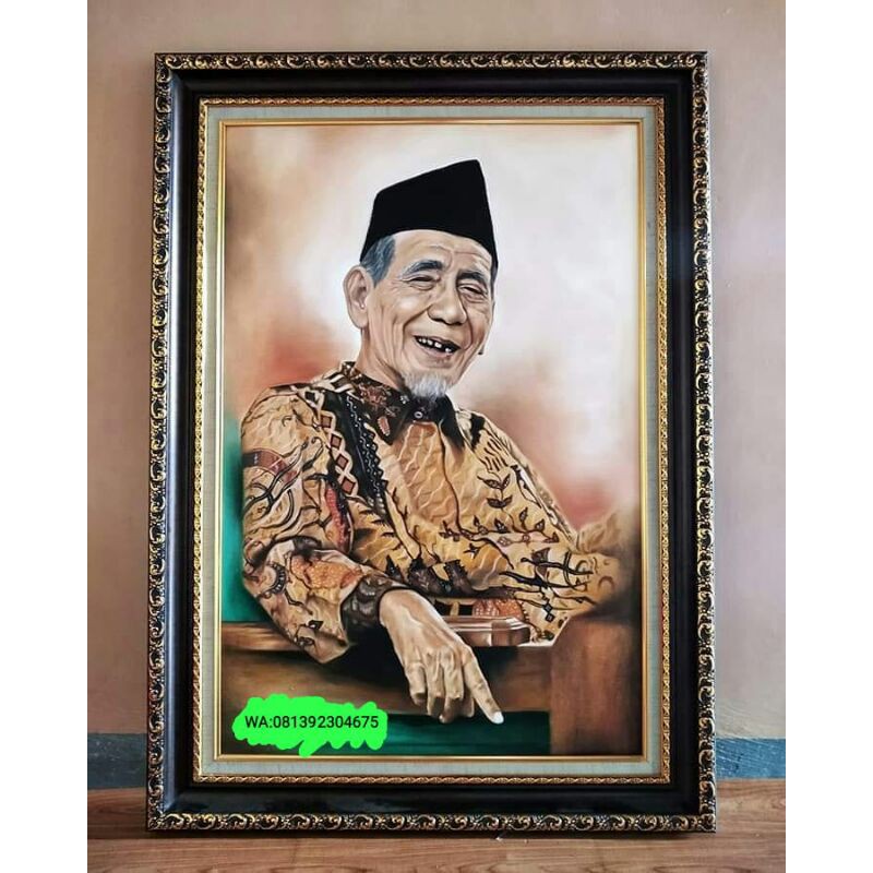 

Lukisan wajah cat minyak kanvas (60x40)