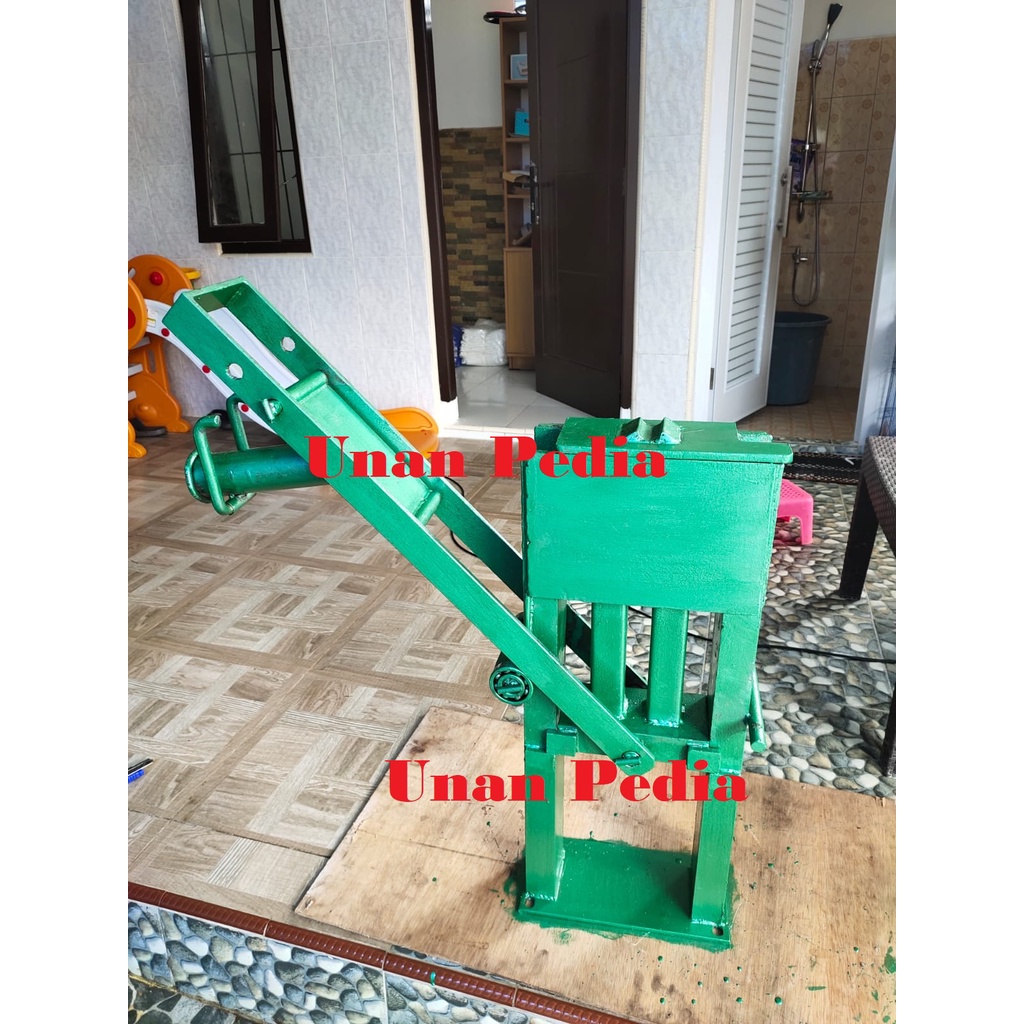 Handpress Batako Genjot - Handpress Paving Manual - Cetakan Paving Segi Enam - Cetakan Batako Lubang