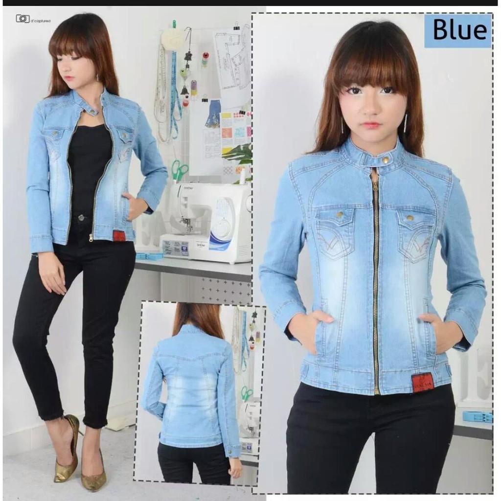 Jaket jeans Denim wanita/pointcloting