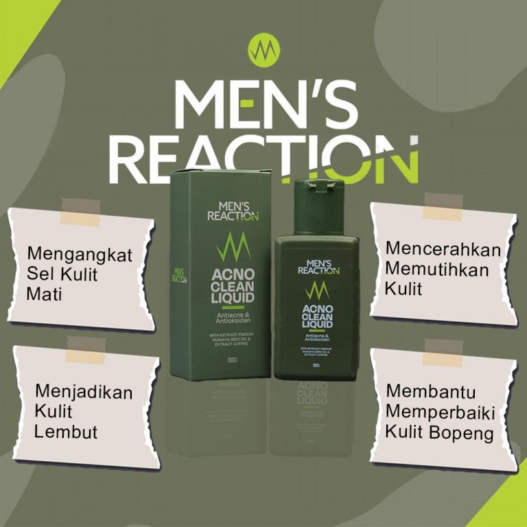 SABUN CAIR PENGHILANG JERAWAT DAN BEKAS JERAWAT BRUNTUSAN AMPUH MENS REACTION ACNO CLEAN OUT LIQUID