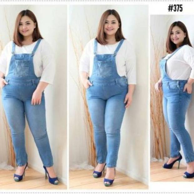 Baju Overall Jeans Levis Kodok Polos Lentur Melar Pria Wanita Big Size
