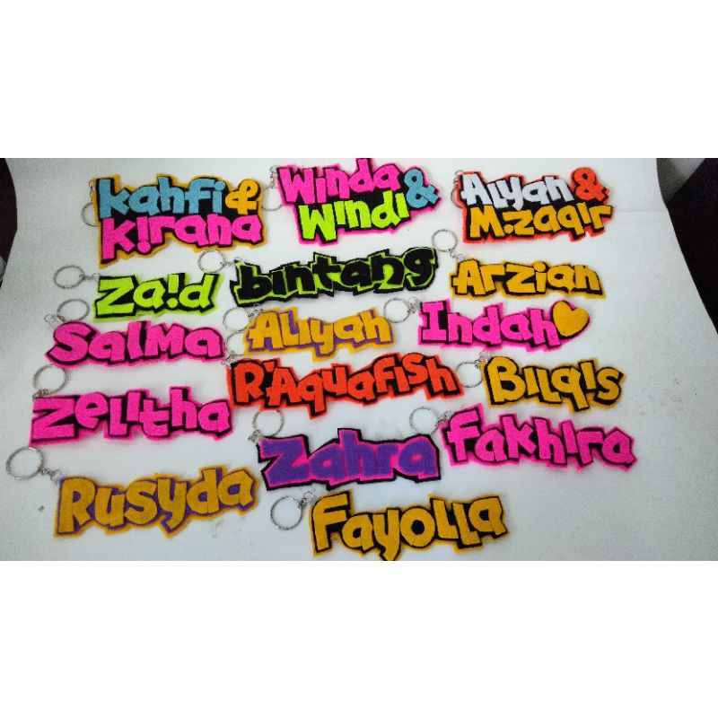 Ganci Costum/Gantungan Kunci Nama/Ganci Flanel/Accesories