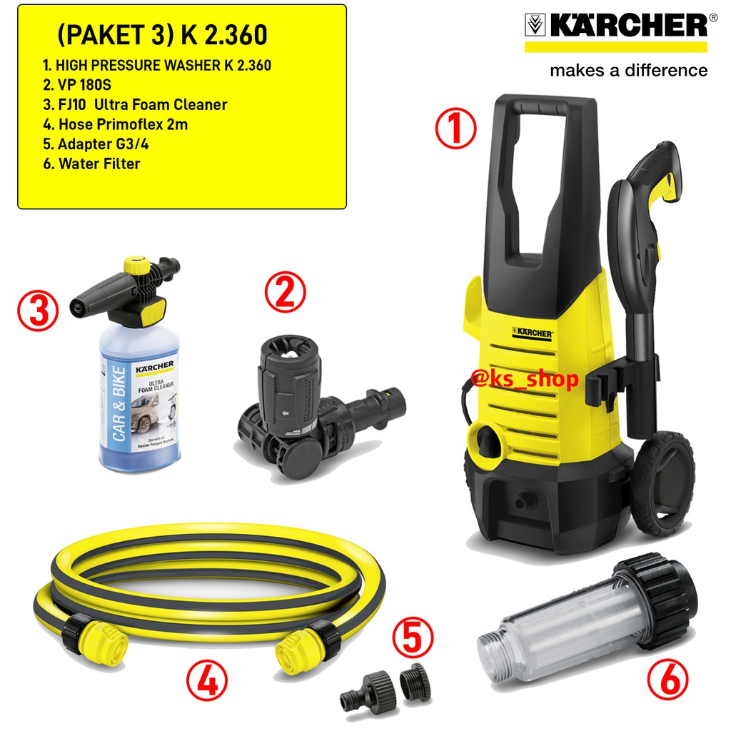 Karcher K2 360 - Karcher K2.360 - Karcher K 2.360 - Karcher K2.360 High Pressure Cleaner - Paket C