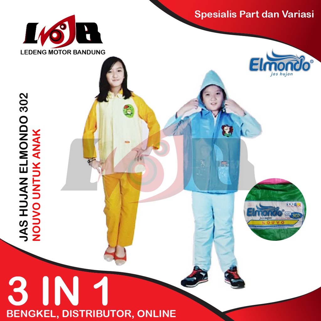 Jas Hujan Anak Jaket Celana Nouvo Raincoat Baju Stelan Elmondo 302