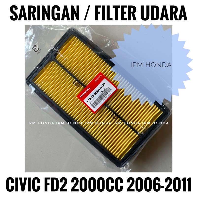 RRA Air Filter Saringan Udara Honda Civic FD FD2 2000cc 2006 2007 2008 2009 2010 2011 17220 RRA