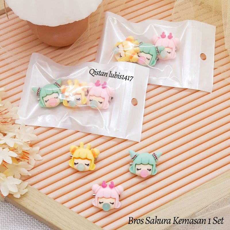 Bros Sakura Kemasan 1 Set isi 3pcs free ziplok