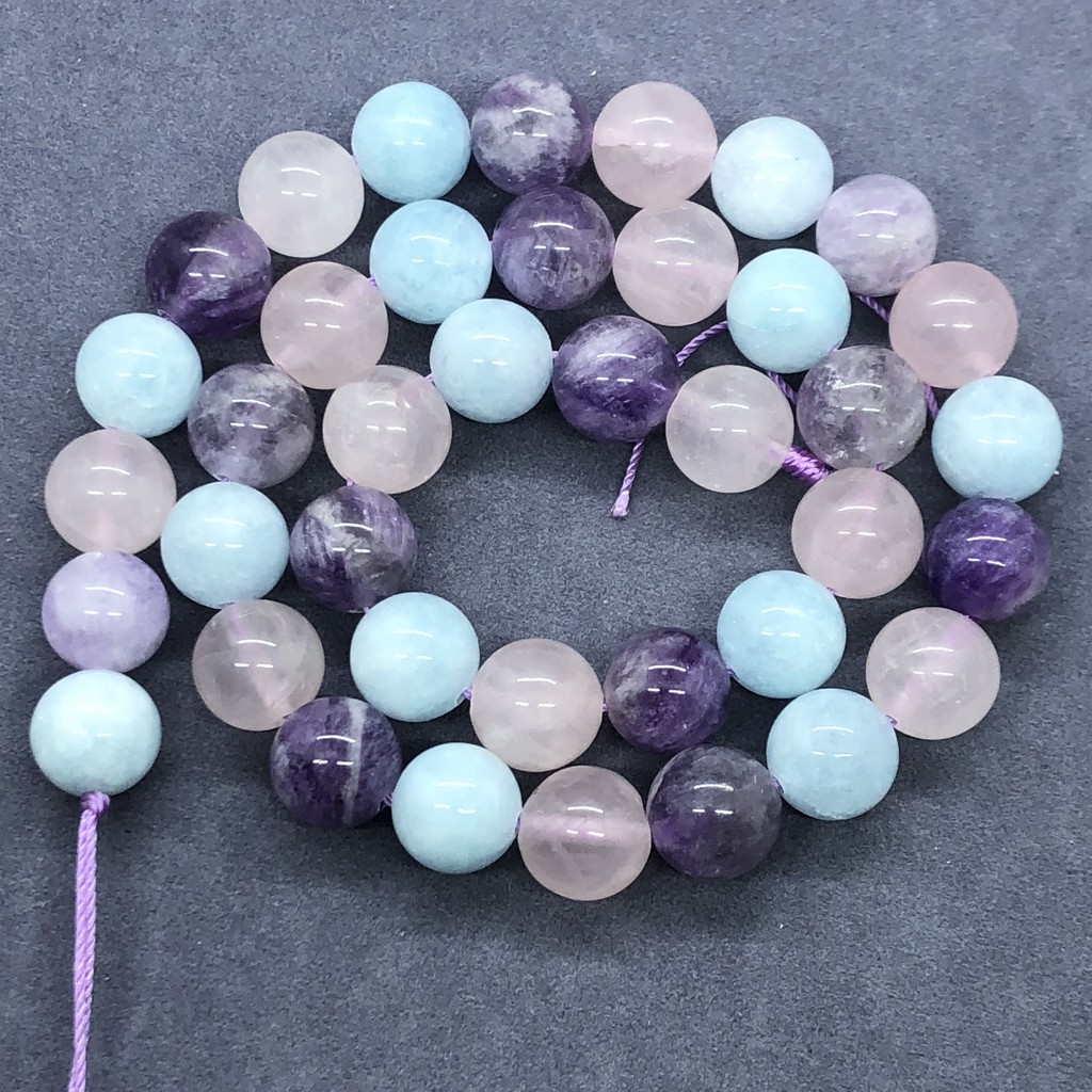 BISA COD South Africa Dreamy Lavender Crystal Quartz Beads Stone Round 6-12mm DIY Jewelry