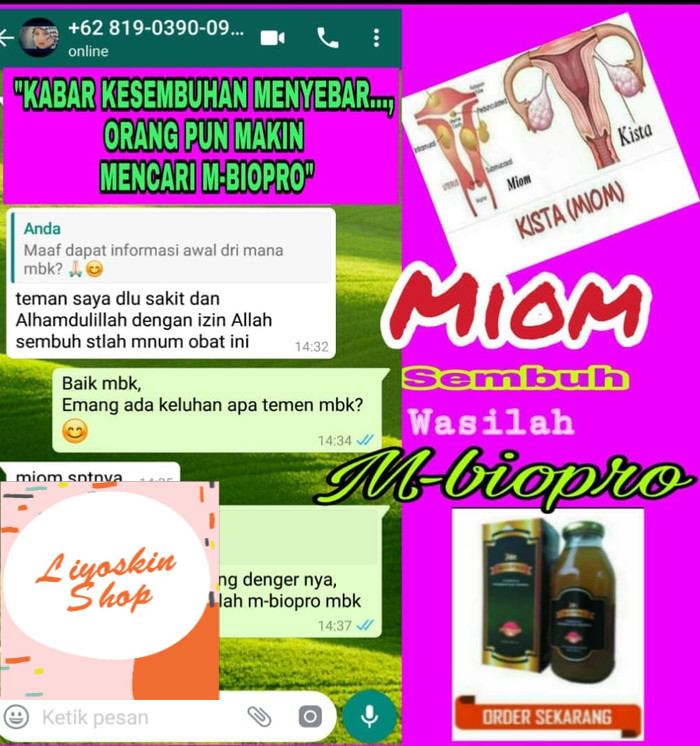 Jual Obat Herbal Miom Kista Dermoid Kanker Serviks Polip Rahim M BIOPRO Shopee Indonesia