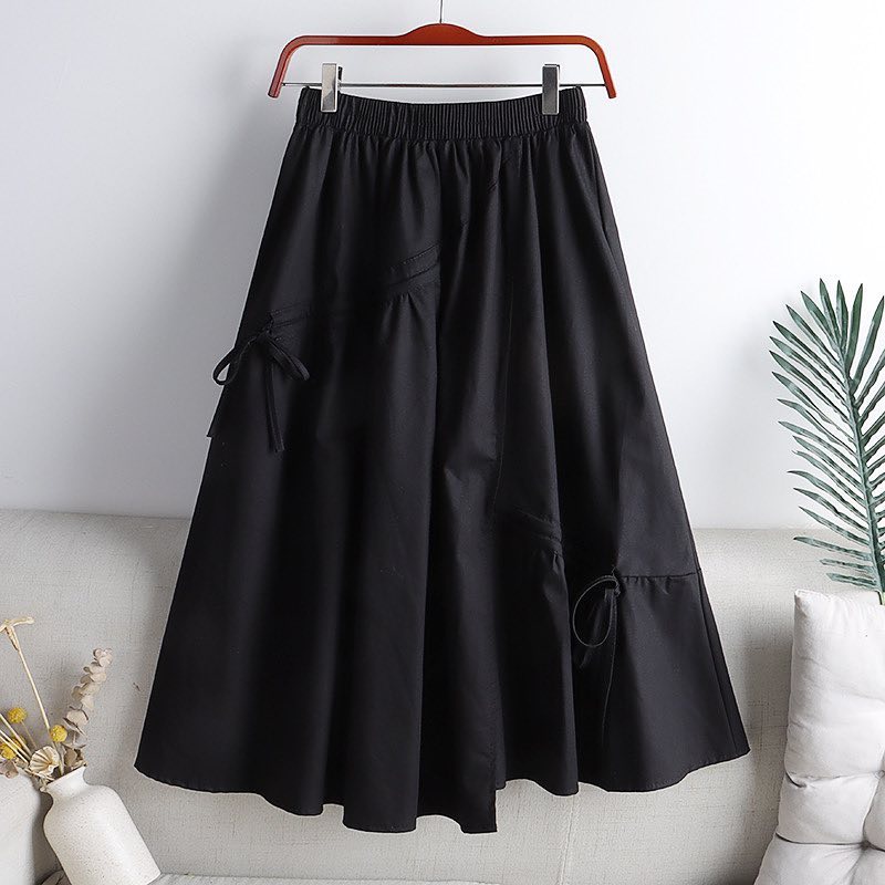 DANIELA SKIRT - FLOTTILICIOUS / bawahan simple pita / rok wanita linen / fashion outfit hijab ootd Cewek