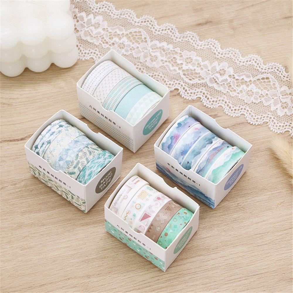 Nanas 5Rolls/box Washi Tape Perlengkapan Hias Alat Tulis Scrapbooking