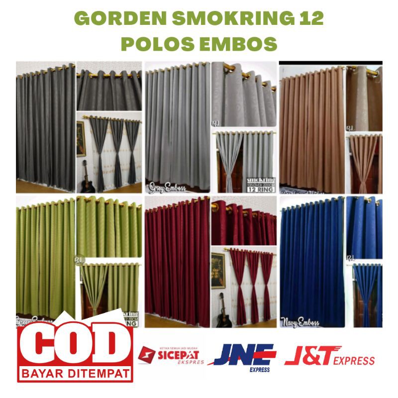 GORDEN PINTU &amp; JENDELA SMOK RING LUBANG 12 POLOS EMBOS HORDENG / TIRAI