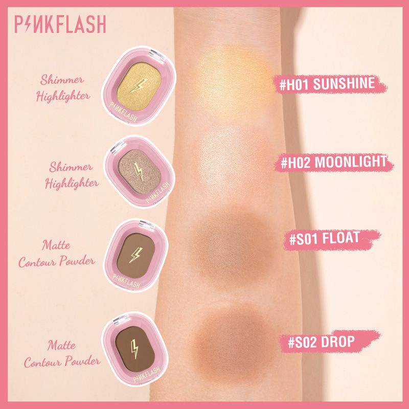 PINKFLASH OhMyShow Highlighter Contour Shimmer Soft Smooth - 4 Colors PF-F02