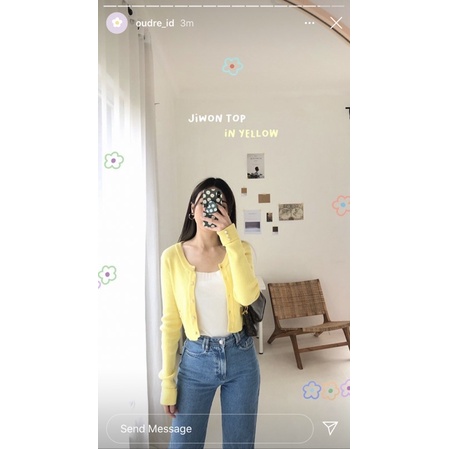 oudre jiwon top yellow
