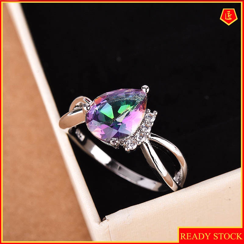 [Ready Stock]Creative Simple Multicolor Gem Ring