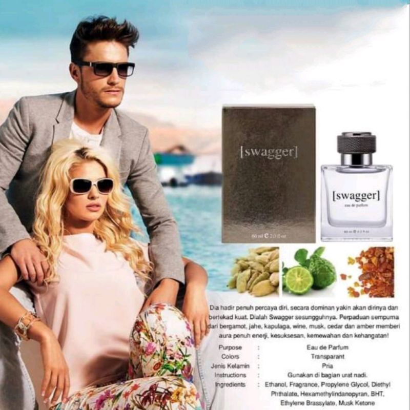 Parfum pria Sophie Paris swagger 60 ml Edp eau de parfum