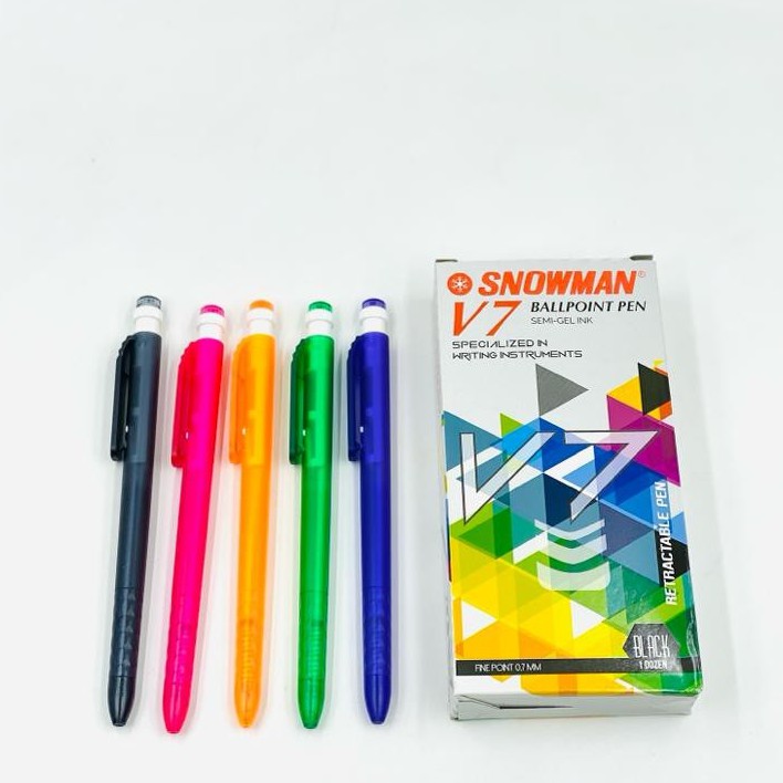 

Bolpen Pulpen Bolpoin Snowman V7 V 7 V-7 0.7 mm