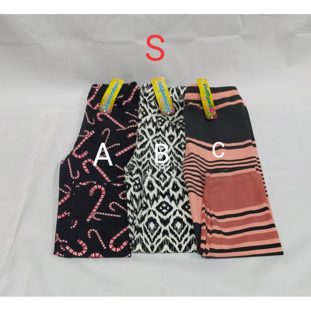 Legging anak merk callysta premium murah polos dan motif estimasi umur 0-14 tahun