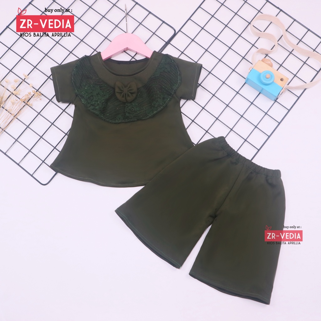 Set Kylie Anak POLOS uk 1-4 Tahun / 1 set Atasan Bawahan Kulot Anak Perempuan Baju Import