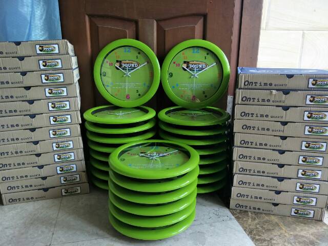 Jam Dinding Custom Promosi /Souvenir 30cm Logo Usaha Kualitas Bagus