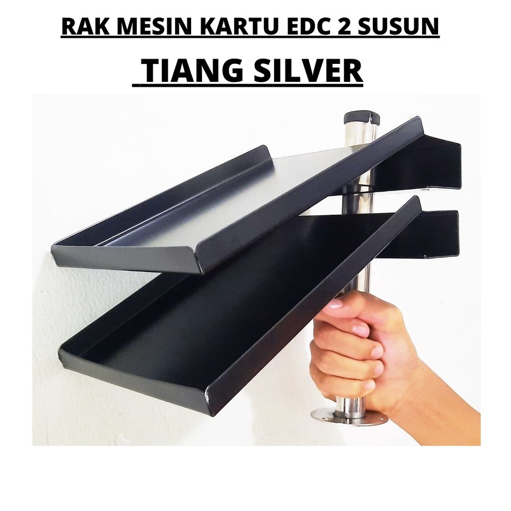 Rak Mesin Printer Kartu Bank EDC Kasir Supermarket 2 Susun Tingkat 118130