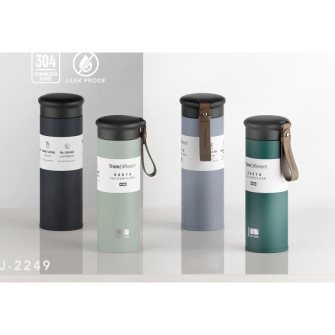Botol minum stainless thermal AIKESI J-2249 portable vacuum cup 450ml