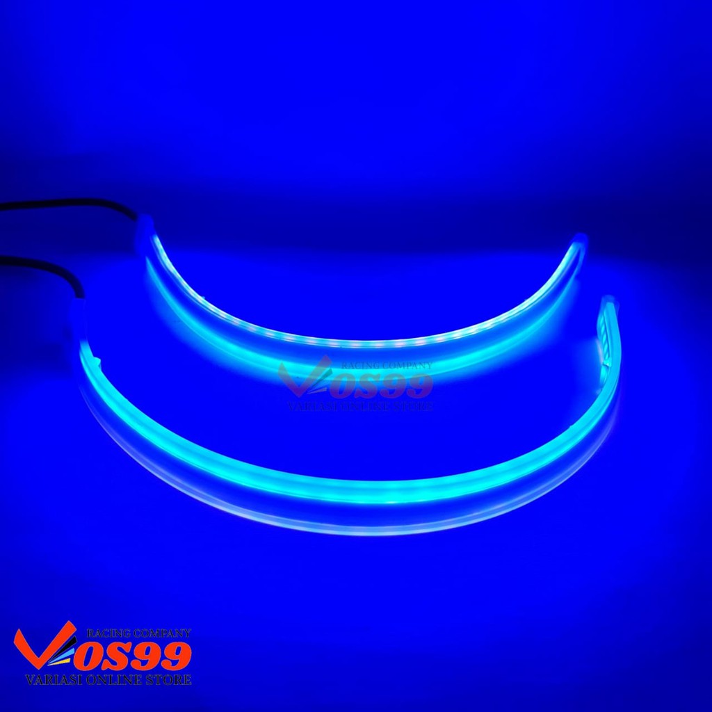 LAMPU ALIS SLIM FLEXYBLE 2 WARNA SEN RUNNING KUNING DAN SENJA BIRU WELCOME UKURAN 30CM WATERPROOF